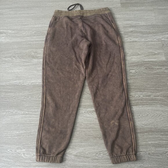 Alphalete Joggers Mens M Sweatpants Drawstring Brown Gold Acid Wash - Picture 4 of 4